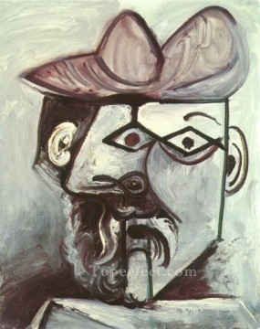 Pablo Picasso Painting - Cabeza de hombre 1971 2 Pablo Picasso